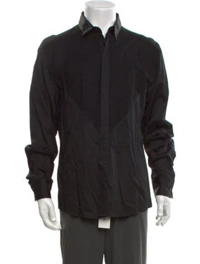 Pre-owned Versace Long Sleeve Dress Shirt In Black