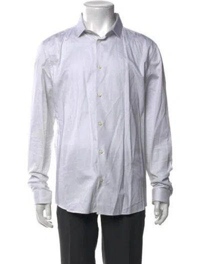 Pre-owned Versace Long Sleeve Dress Shirt In White