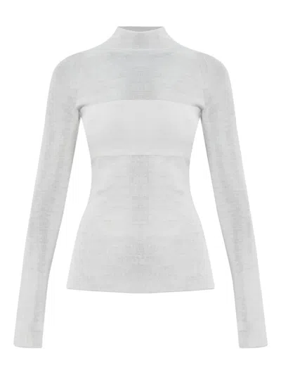 Versace Long-sleeve Roll-neck Sweater In Gray