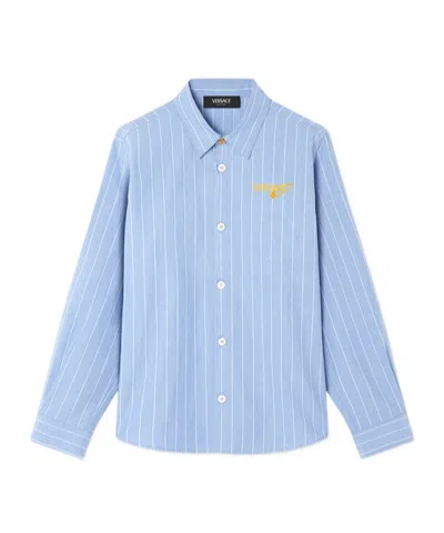 Versace Long Sleeve Shirt In Blue