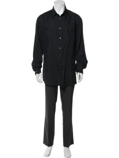 Pre-owned Versace Long Sleeve Shirt In Blue