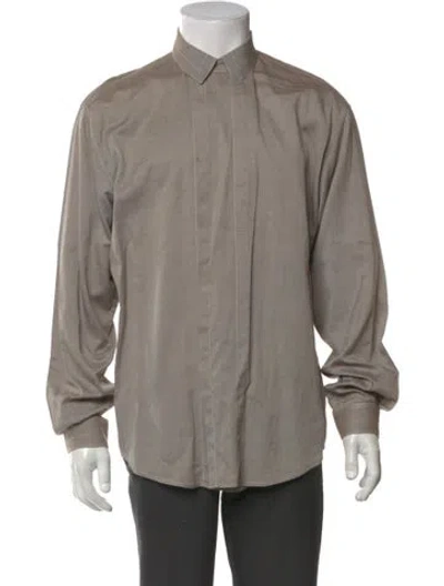Pre-owned Versace Long Sleeve Shirt In Gray
