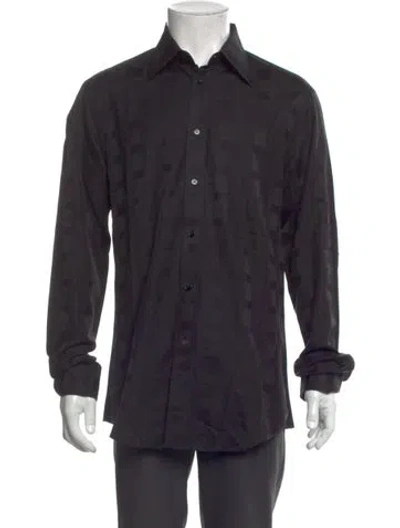 Pre-owned Versace Long Sleeve Shirt In Gray