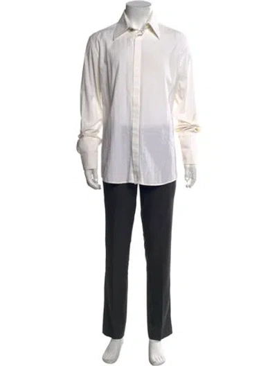 Pre-owned Versace Long Sleeve Shirt In White