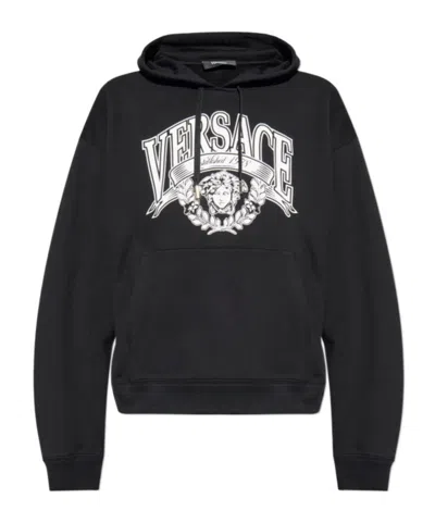 Versace Long Sleeve Sweatshirt In Black