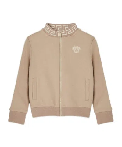 Versace Long Sleeve Sweatshirt In Brown
