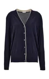 Versace Long-sleeve Wool Sweater In Blue