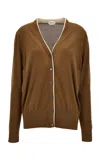Versace Long-sleeve Wool Sweater In Brown