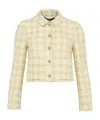 Versace Women's Multicolor Tweed Blazer | Size It 40 | 10176791a13465 Color 2ya50 In Olivine/white