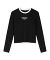 Versace Logo-detail Long-sleeve T-shirt In Black