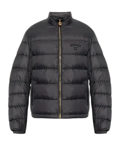 VERSACE VERSACE QUILTED ZIPPED PUFFER JACKET