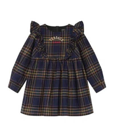 Versace Long-sleeved Dress In Black