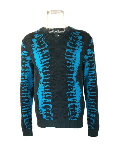 Versace Long-sleeved Knitted Sweater In Green