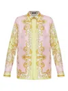 Versace Pattern-printed Long-sleeved Shirt In Pink