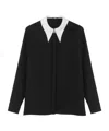 Versace Women Informal Shirt Responsible Silk Crepe De Chine In Black
