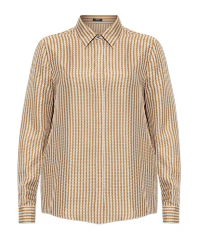 Versace Long-sleeved Shirt In Nude