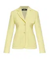 Versace Grain De Poudre Scuba Single-breasted Jacket In Yellow