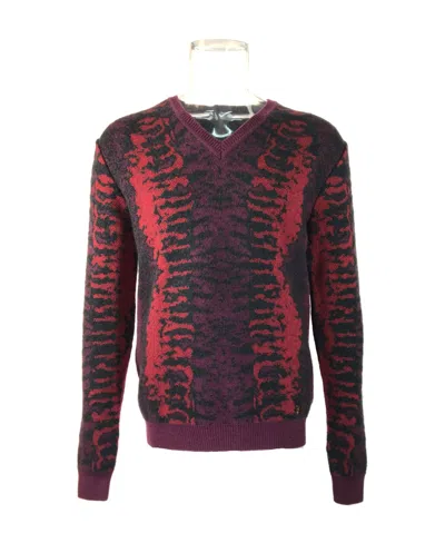 Versace Long-sleeved Sweater In Black