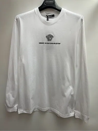 Versace Long-sleeved T-shirt In Gray