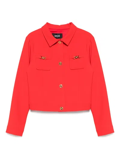 Versace Kids' Long-sleeves Shirt Jacket In Red