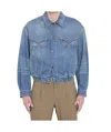 Versace Jacket Long Sleeves Elasticated Hem Chest Pockets In Multi