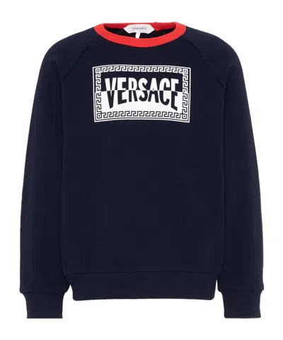 Versace Long-sleeved Sweatshirt In Black