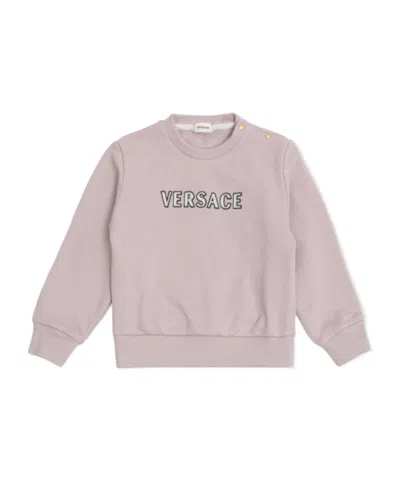 Versace Kids' Long-sleeved Sweatshirt In Pink