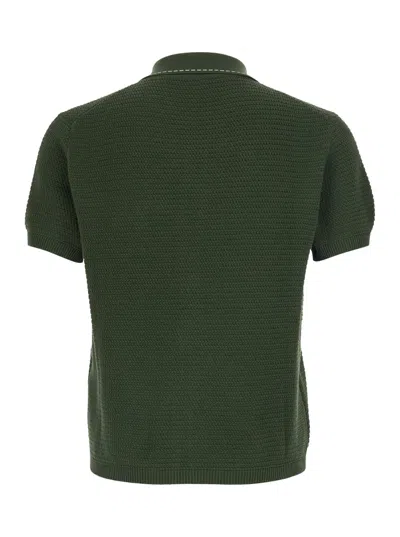 Versace Look 20 Croche Polo In Green