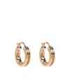 Versace Greca Hoop Earrings In Yellow