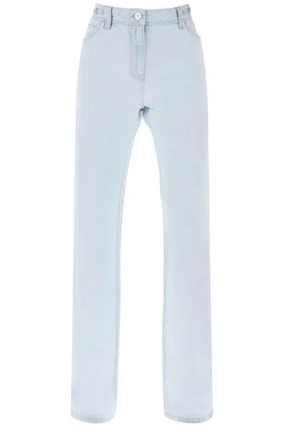 Versace Loose Medusa '95 Straight Cut Jeans In Light Blue