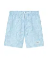 Versace Loose Waist Shorts In Blue