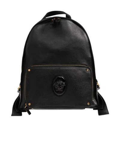 Versace Lou Medusa Backpack In Black