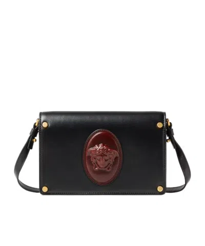 Versace Lou Nappa Mini Bag In Black