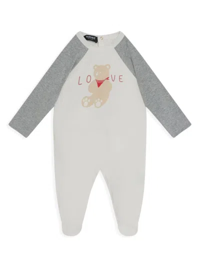Versace Babies' Love Teddy Pyjamas In White