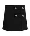 Versace Low-rise Buttoned Skirt In Black