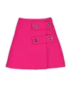 Versace Low-rise Buttoned Skirt In Pink