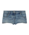 Versace Made In Japan Low-waist Denim Shorts In Blue