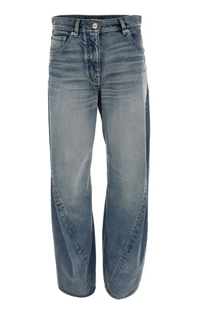 Versace Low-rise Denim Straight-leg Jeans In Medium Wash