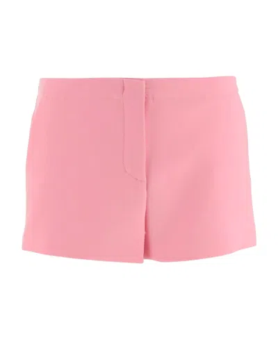 Versace Low-rise Tailored Shorts In Pink