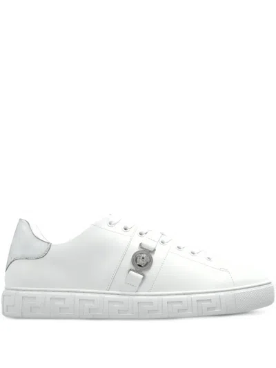 Versace Low-top Sneakers With Logo In White