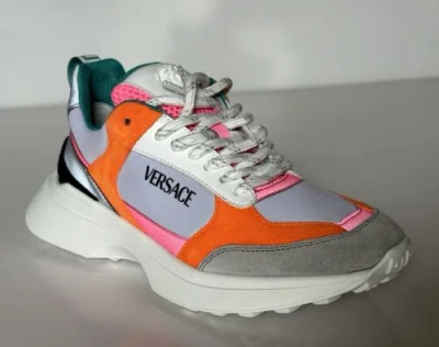 Pre-owned Versace Low Top Women's Leather/fabric Multicolor Sneakers 8 Us (38) 1011941 It