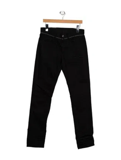Pre-owned Versace Low-rise Skinny Leg Jeans In Black