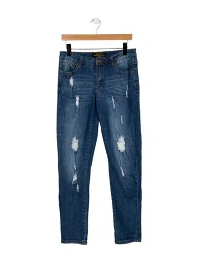 Pre-owned Versace Low-rise Skinny Leg Jeans W/ Tags In Blue