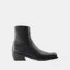 Versace Luciano Ankle Boots -  - Leather - Black In Black