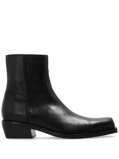 Versace Boots In Black