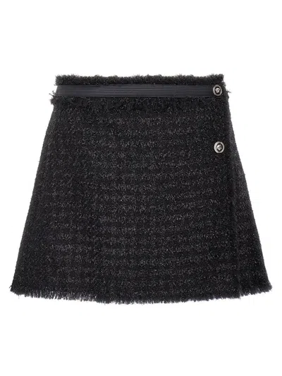 Versace Lurex Skirt In Black