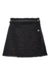 Versace A-line Lurex Wool Blend Skirt