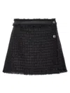 Versace Black Wool Blend Miniskirt In Black
