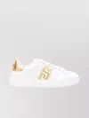 VERSACE LUXE LEATHER LOW TOP SNEAKERS