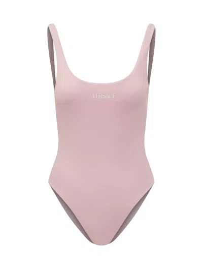 Versace Luxury Costume Intero Mini Swimwear In Rose Quartz